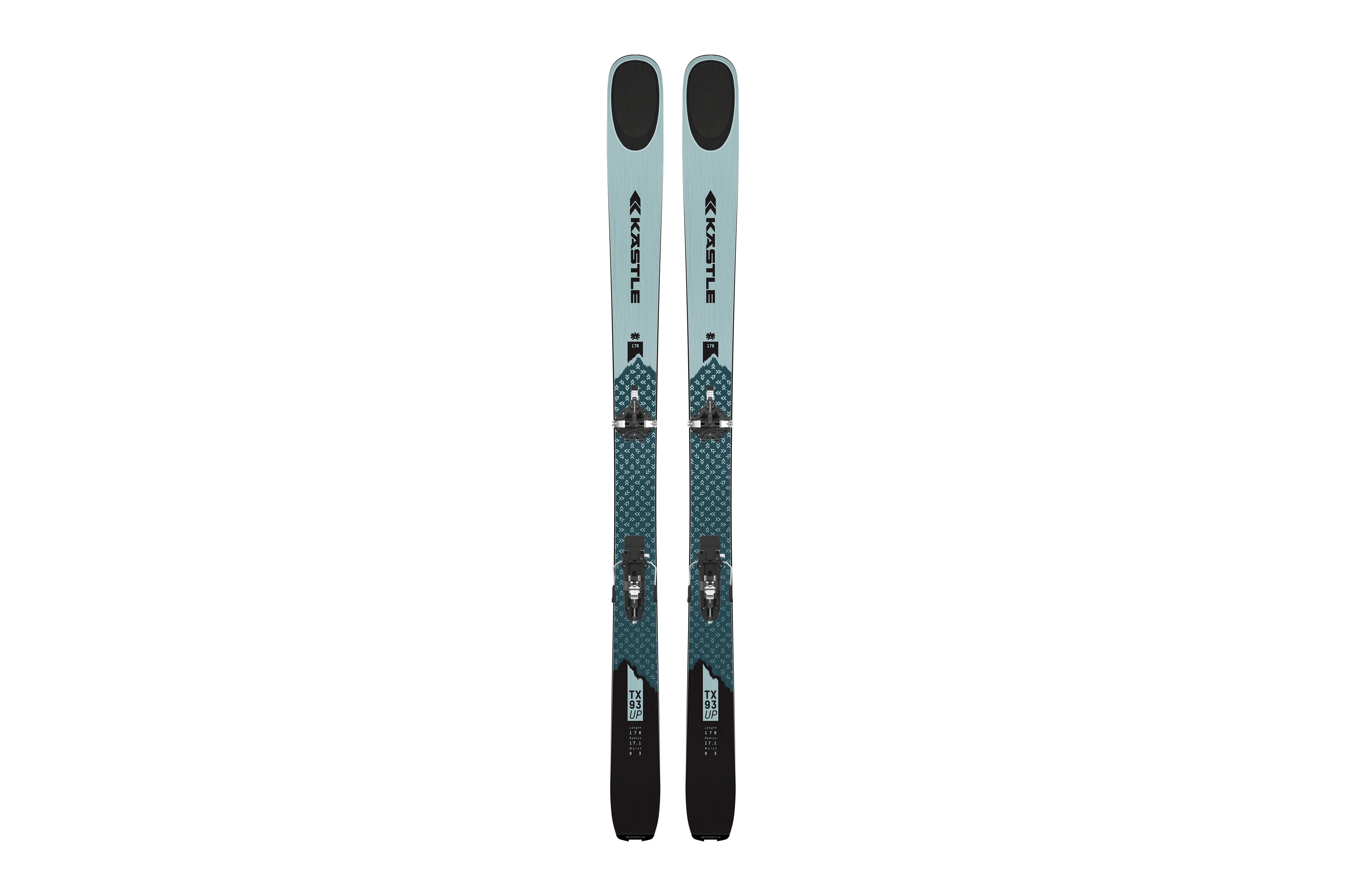 Kastle TX93 UP Skis w/ Tour 9 Bindings & Skins Package