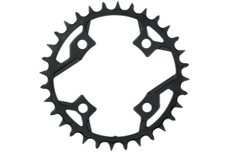 FSA Chainring Gamma Pro MegaTooth Steel 32Tooth 4Bolt BCD 82mm ABS Matte 1x11/12Speed Black (WA787)