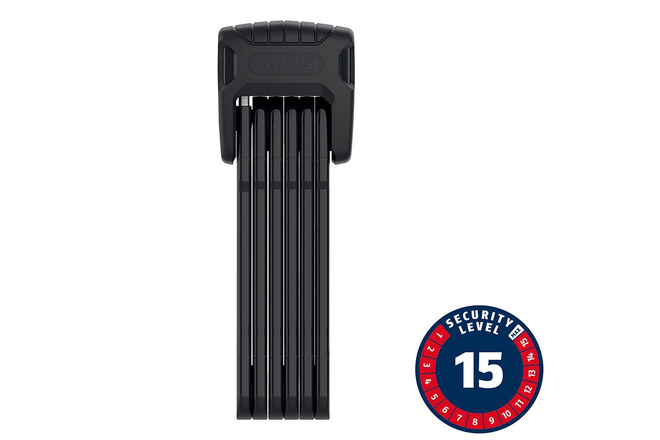 Abus Folding Lock Bordo Granit XPlus 6500K Key 5.5mm 90cm/2.95ft SH Mounting Bracket Black