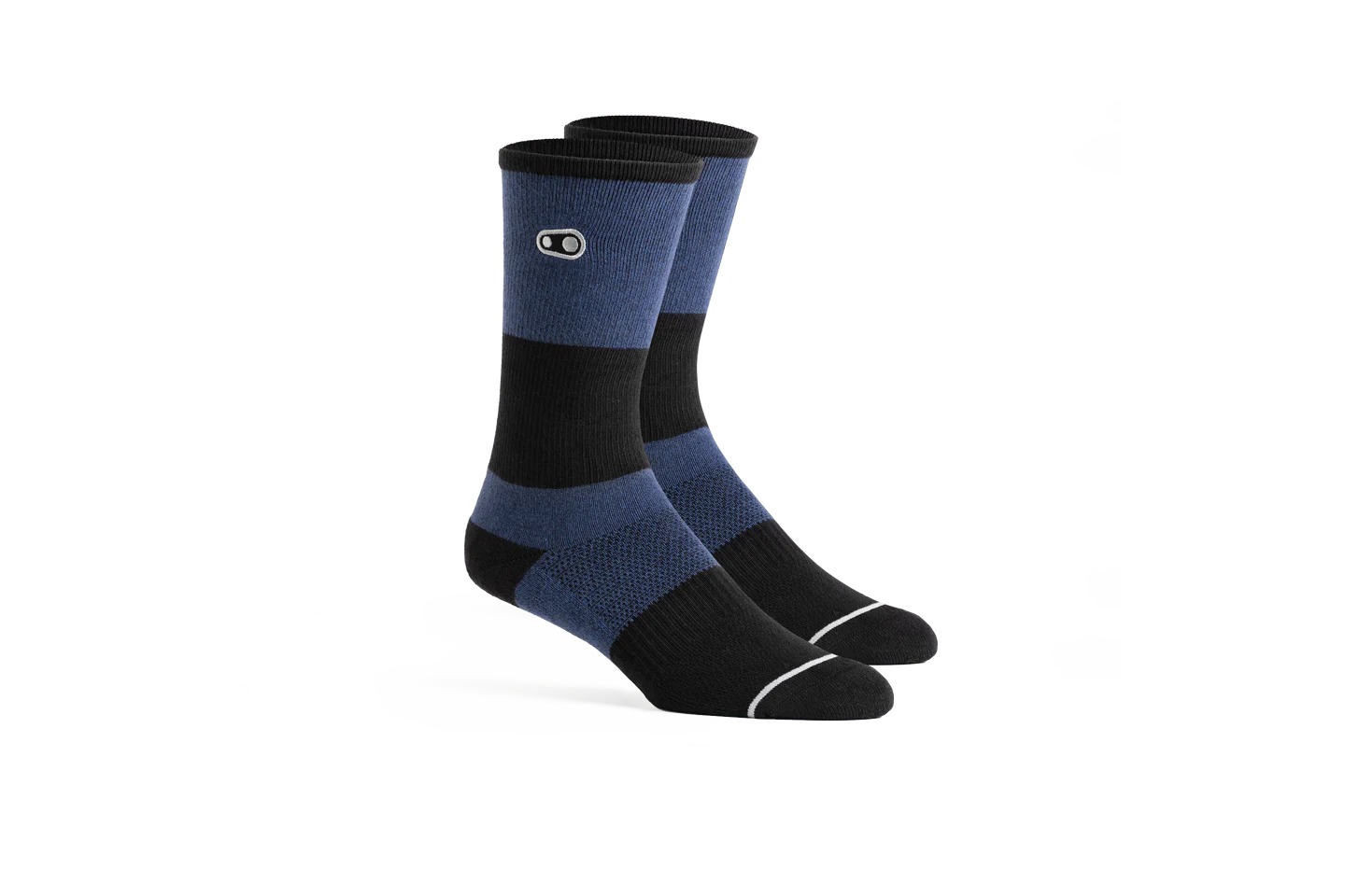 Crankbrothers Socks Trail Casual 9inch Cotton Navy/Black/Silver Large/XLarge
