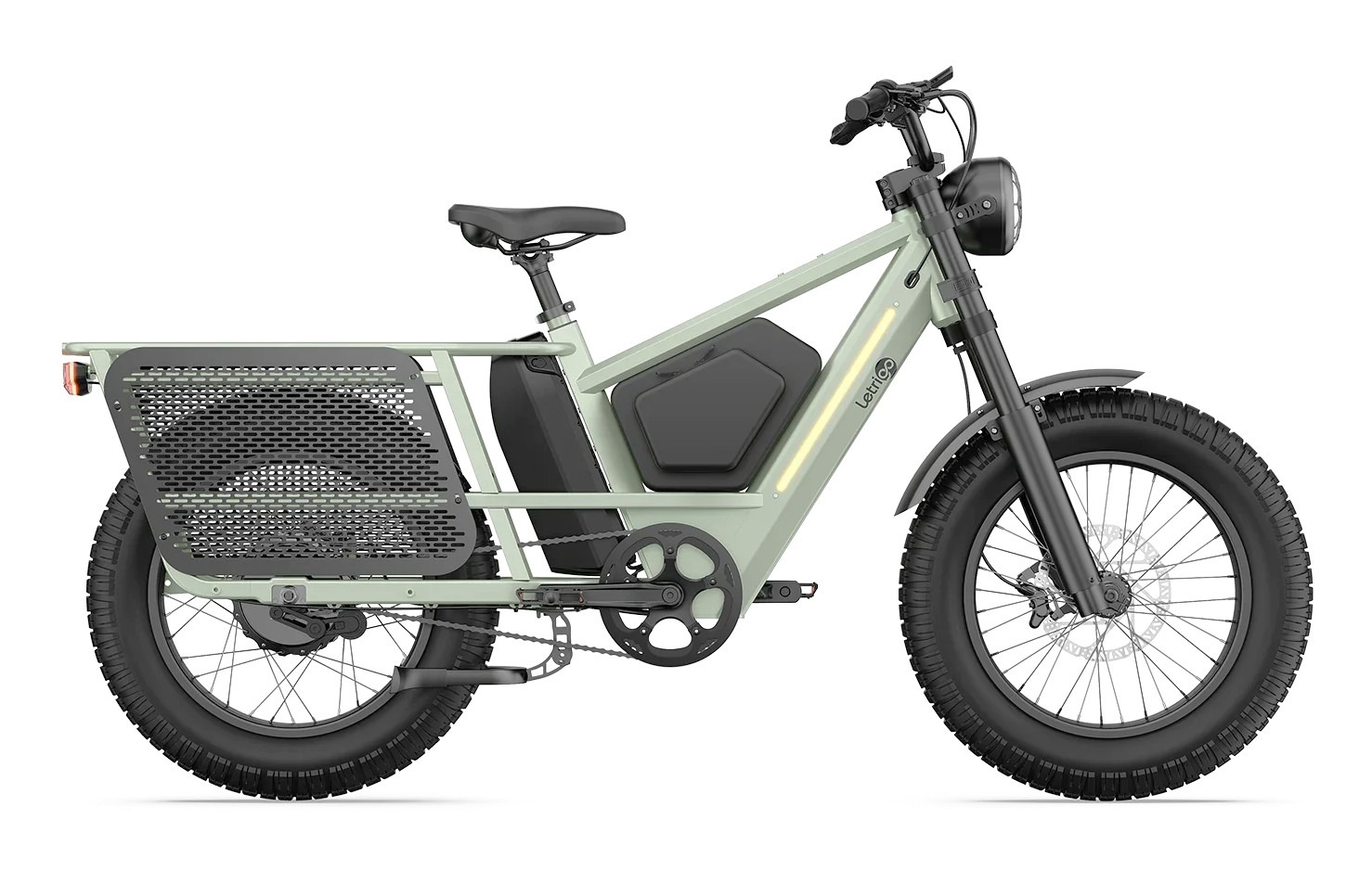 Letrigo Koda Cargo eBike Light Green 500W 100Nm 48V 20Ah 20in x 4.5in Tires