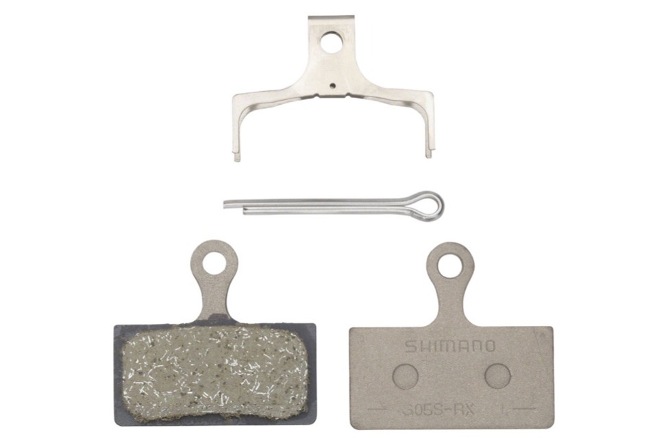 Shimano Disc Brake Pads G05S-RX Resin Pad without Fin with Spring & Split Pin Pair
