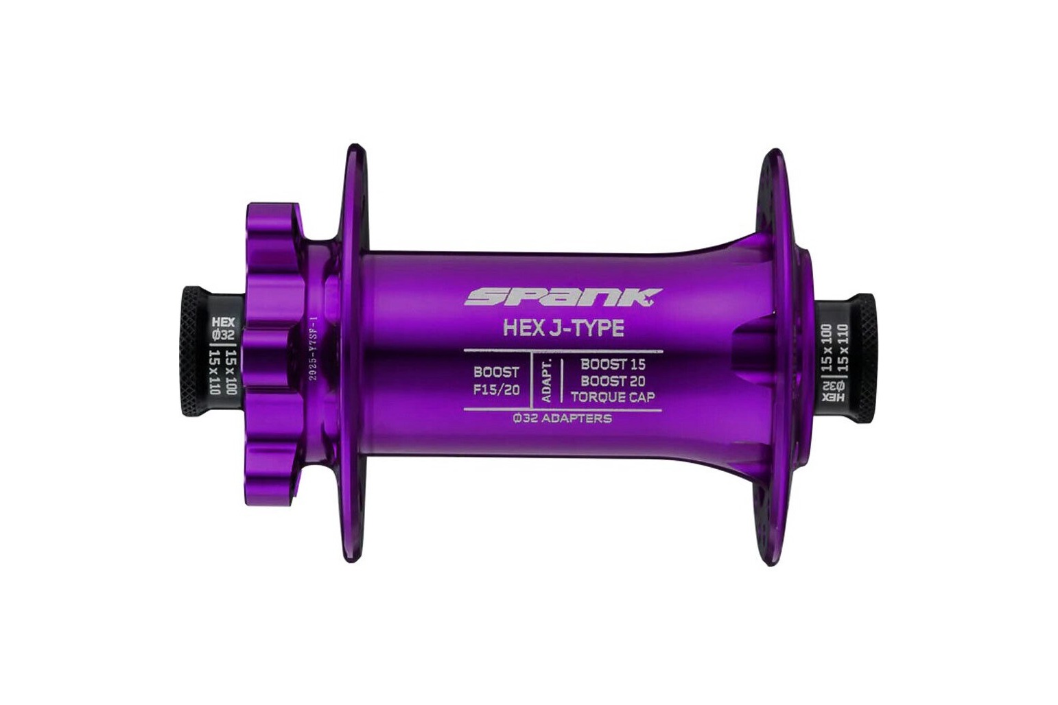 Spank Hub Front Hex 32Hole 15/20mm Boost 6Bolt Purple