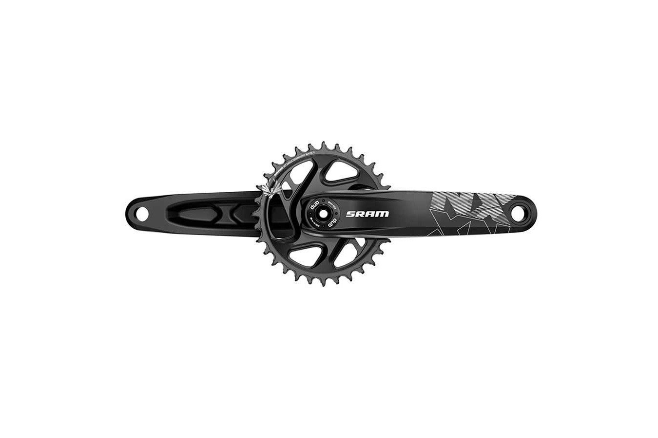 SRAM Crankset NX Eagle 165mm 30 Tooth 12Speed DUB Fat Bike Spindle: 28.99mm BCD: Direct Mount Black