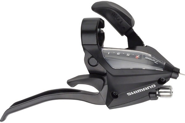 Shimano Shifter/Brake Lever Set ST-EF500-4A 3x8Speed EZ-Fire Plus 4F-Alloy for V-Brake Black