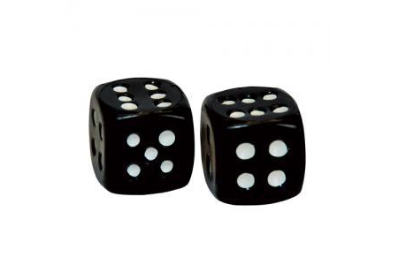 Weldtite Black Dice Valve Caps Pair