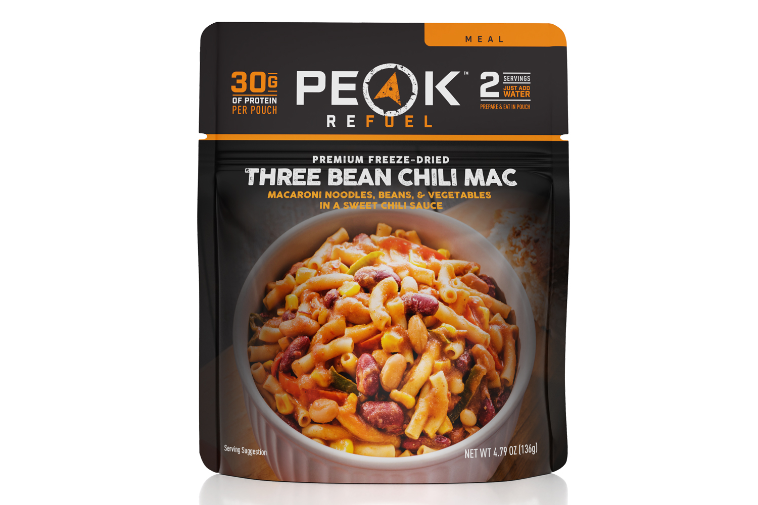 Peak Refuel Three Bean Chili Mac (Vegan) 2 Serving Pouch