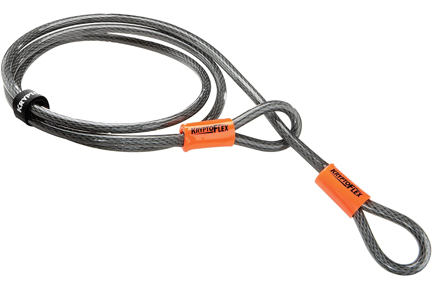 Kryptonite KryptoFlex 410 Cable Double Loop 10mm x 120cm/4Foot Grey/Orange