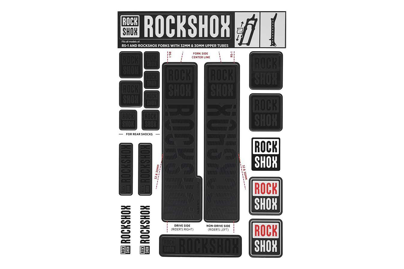 RockShox Decal Kit ✪ Revolution Cycle