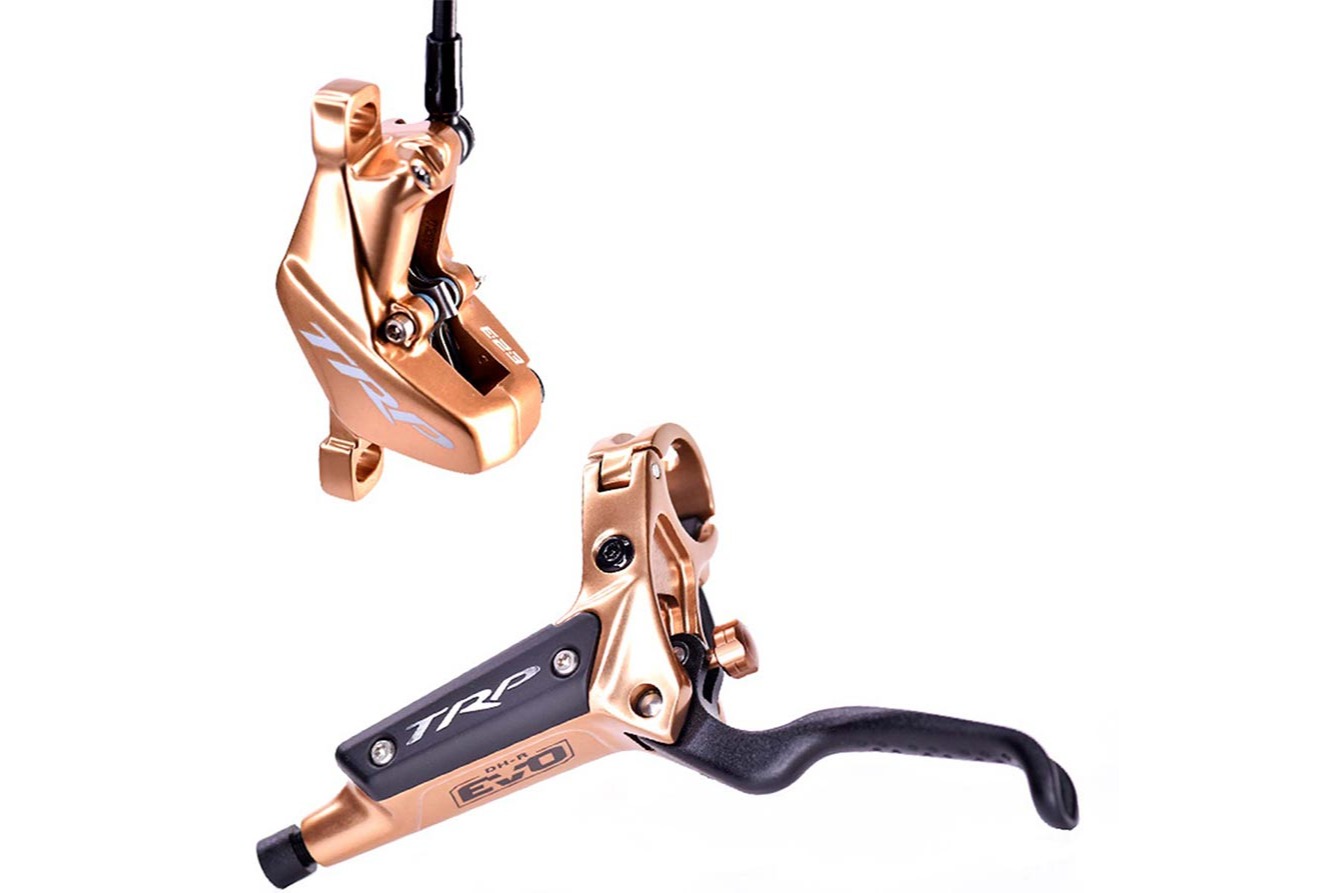 TRP Disc Brake DH-R EVO HD-M846 MTB Hydraulic Left Hand Post Mount for 2.3mm Rotor 1900mm Disc Not Included Gold