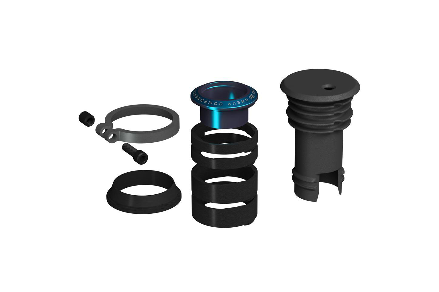 OneUp EDC Stem Cap + Preload Kit Black