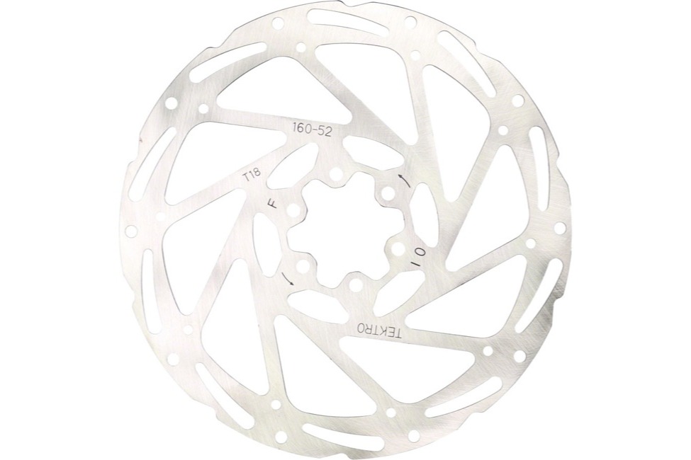 Tektro Disc Brake Rotor TR203-52 6-Bolt 1.8mm Thickness For 2-Piston Calipers 203mm Silver