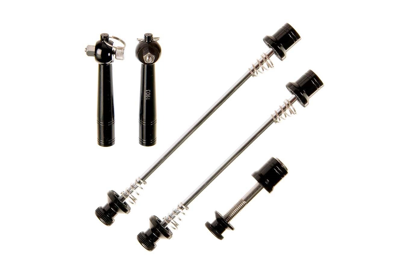 thumbnail image 2 of Shimano Quick Release Skewer Set - 100mm Front & 135mm Rear For Mountain & Road Bikes | Black Steel 2 of 6