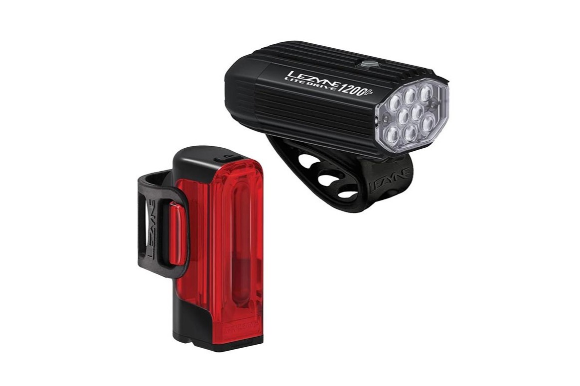 Lezyne Light Set Lite Drive 1200+/ Strip Drive Pro 400+ Black