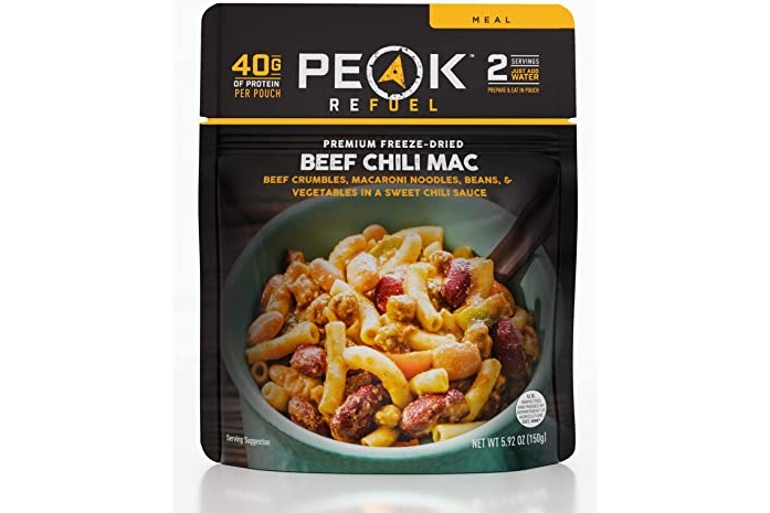 Peak Refuel Beef Chili Mac 2 Serving Pouch