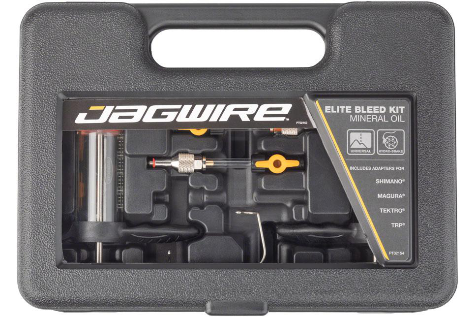 Jagwire Elite Mineral Oil Bleed Kit includes Shimano Magura Tektro Adapters