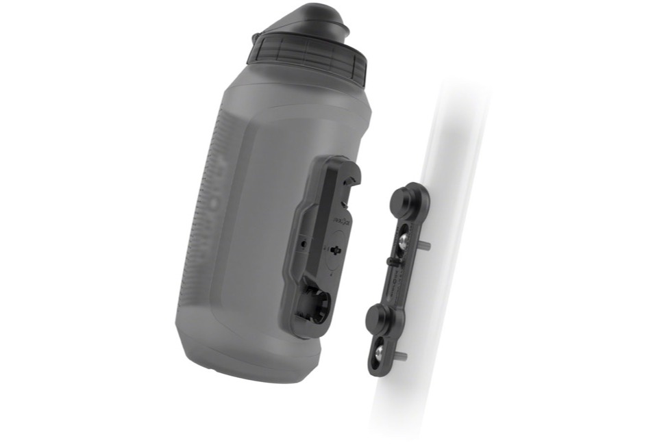 Fidlock Water Bottle Twist 750 Compact with Bike Base Transparent Black 750mL/25.5oz