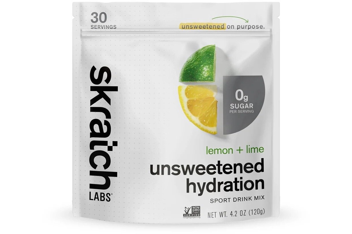 Skratch Labs Unsweetened Hydration Sport Drink Mix Lemon + Lime 30 Serving 120 grams
