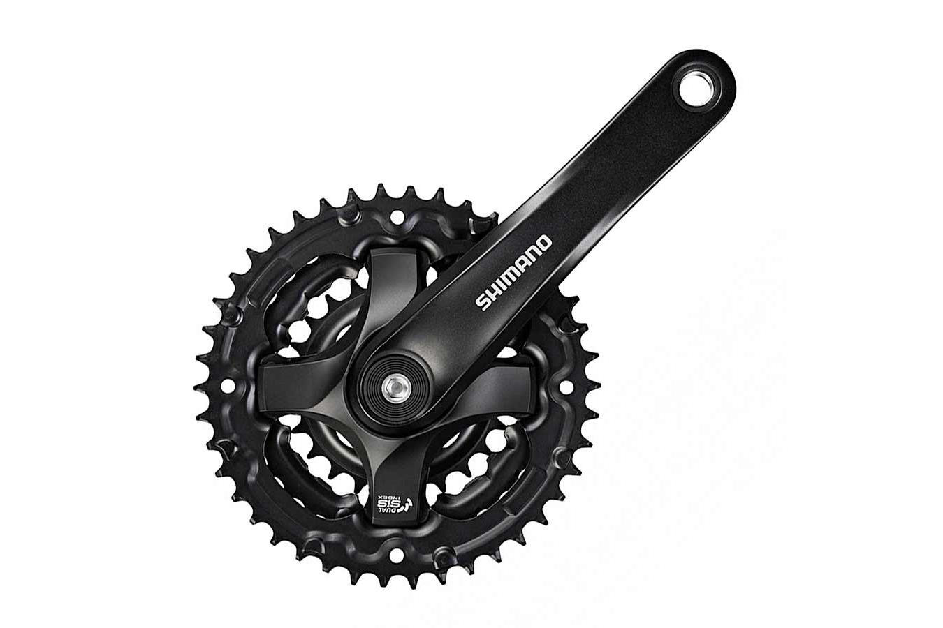 Shimano Crankset FC-TY501 6/7/8Speed 170mm 24/34/42Tooth Riveted Square 47.5mm Black