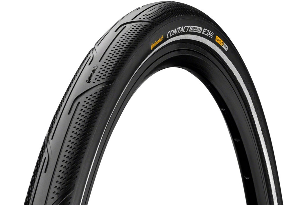Continental Tire Contact Urban 700C x 42 mm Clincher Wire Bead Black/Reflex PureGrip SafetyPro E50