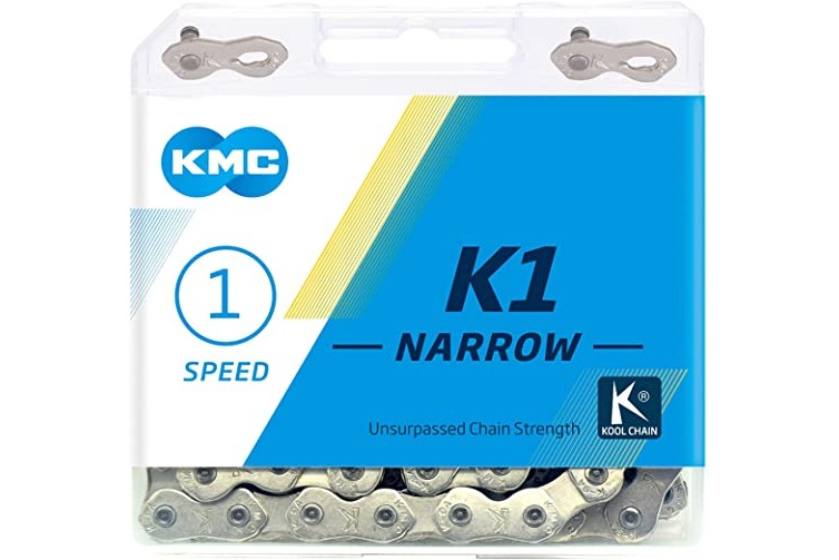 KMC K1 Narrow Chain 3/32'' 112 Links Silver