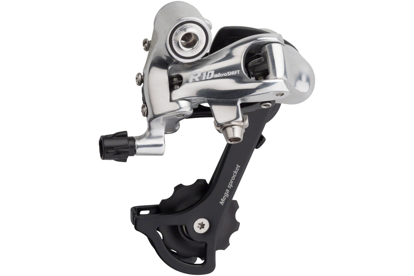 microSHIFT Rear Derailleur R10 10Speed Medium Cage Black/Silver ...