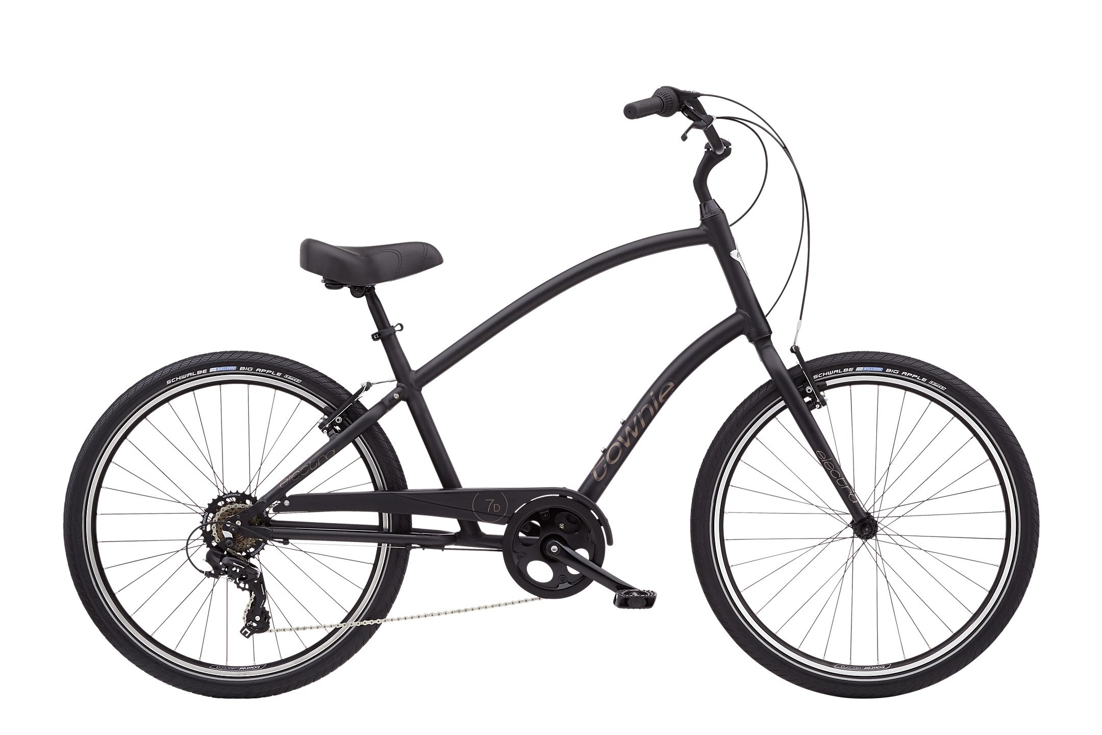 Electra 2022 Townie 7D Step Over 26 Matte Black Revolution Cycle