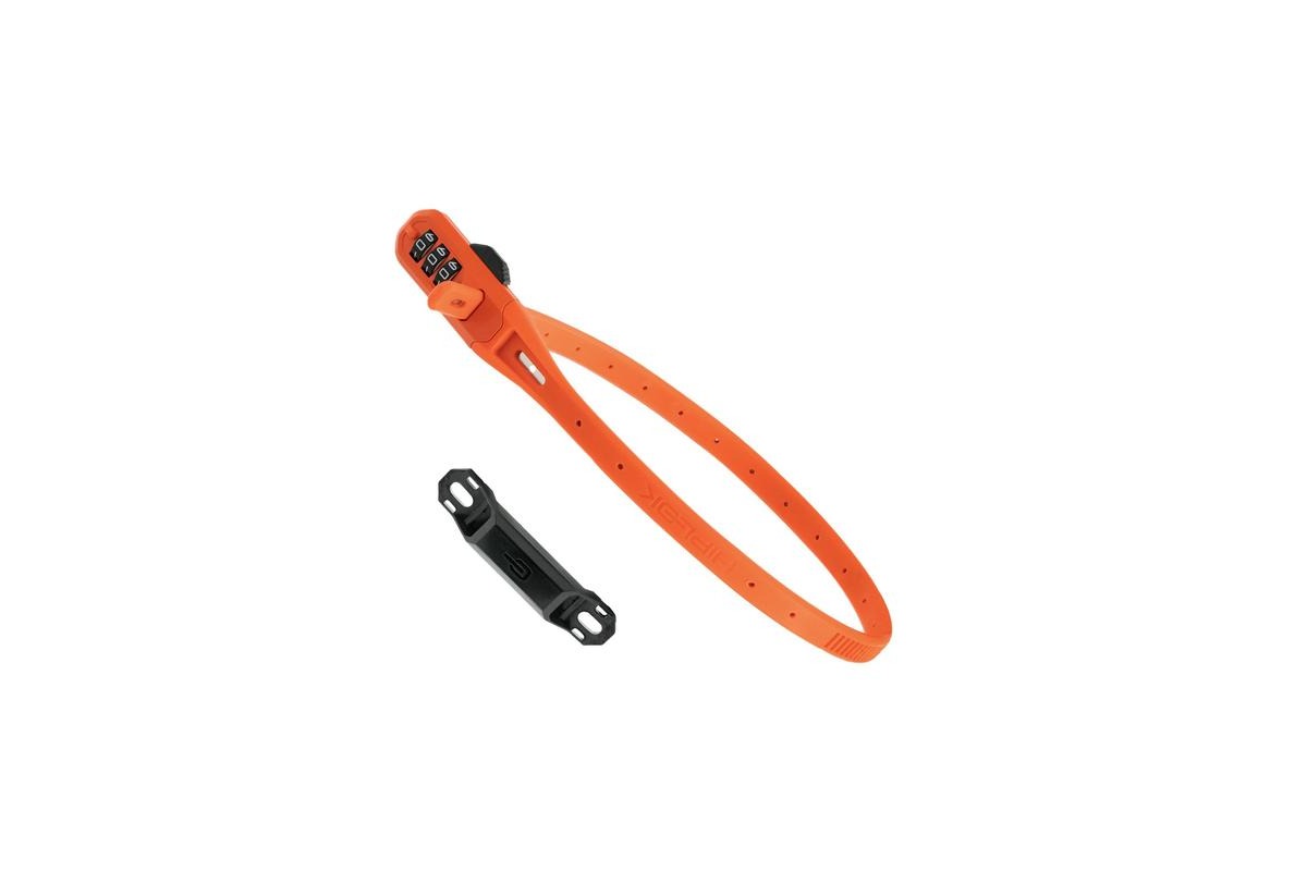 Hiplok Z Lok Combo V2 Security Tie Single 45cm with Bracket Orange