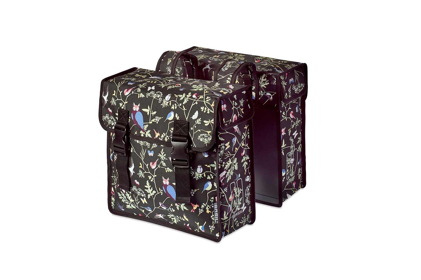 Basil Pannier Bags Wanderlust Double Bag Charcoal