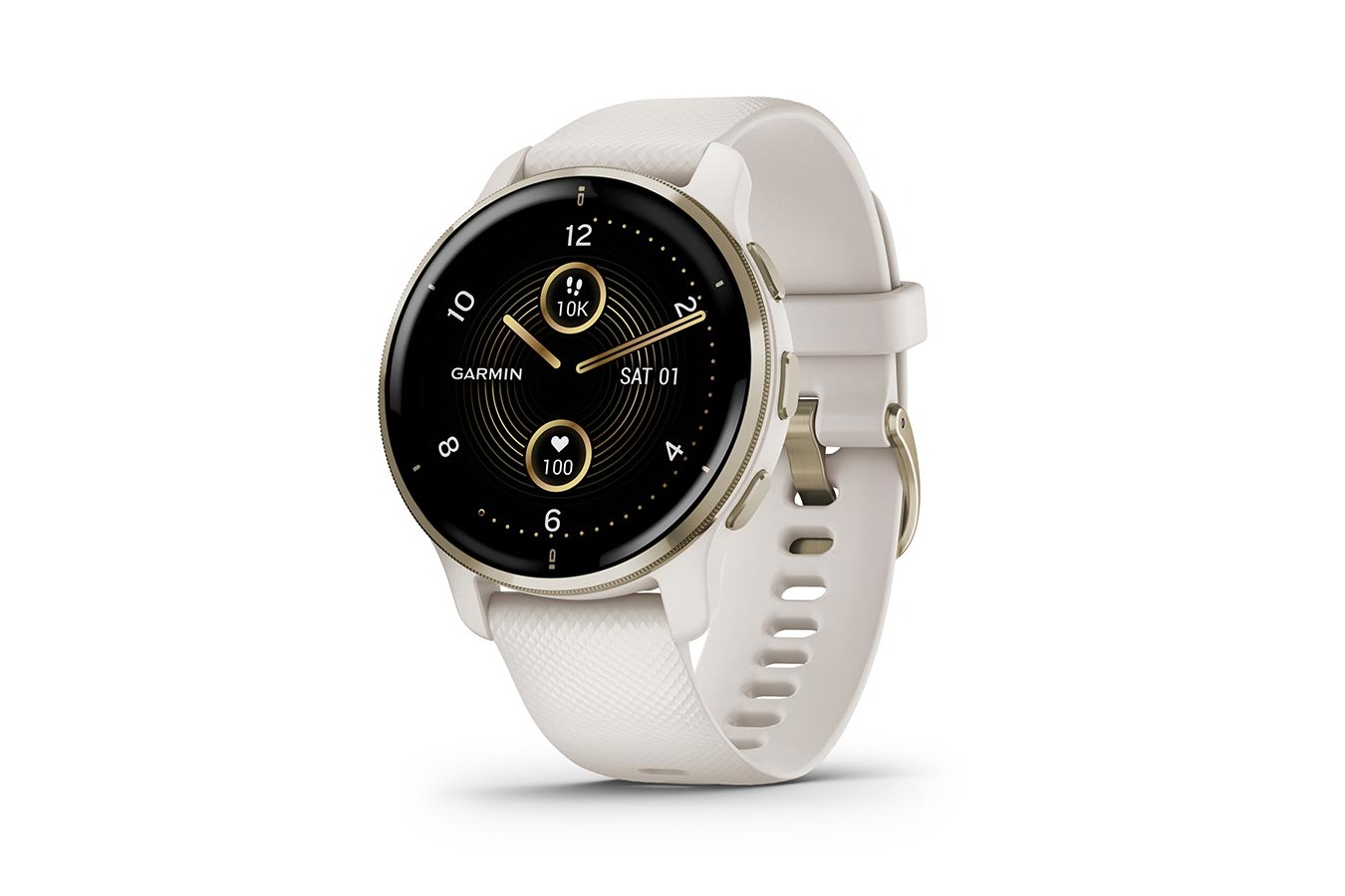 Garmin Venu 2 Plus Smartwatch GPS Watch Ivory with Ivory Silicone Band