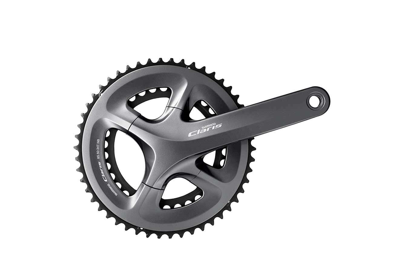 Shimano, Claris FC-R2000, Crankset, Road, 8 sp., 24mm, 34/50T, BCD:110, Hollowtech II, 170mm, Grey