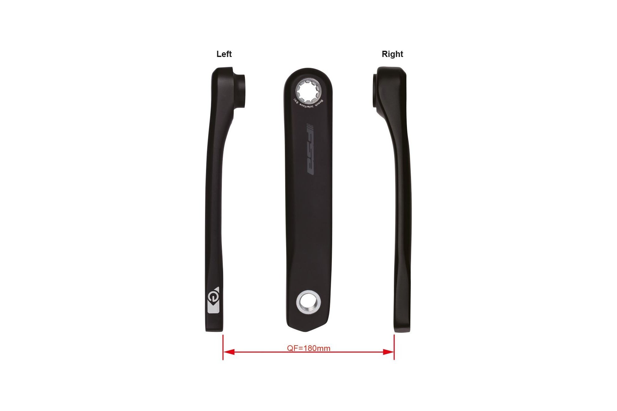 FSA Crankset E-Bike Bosch Gen3 170mm BNI Black