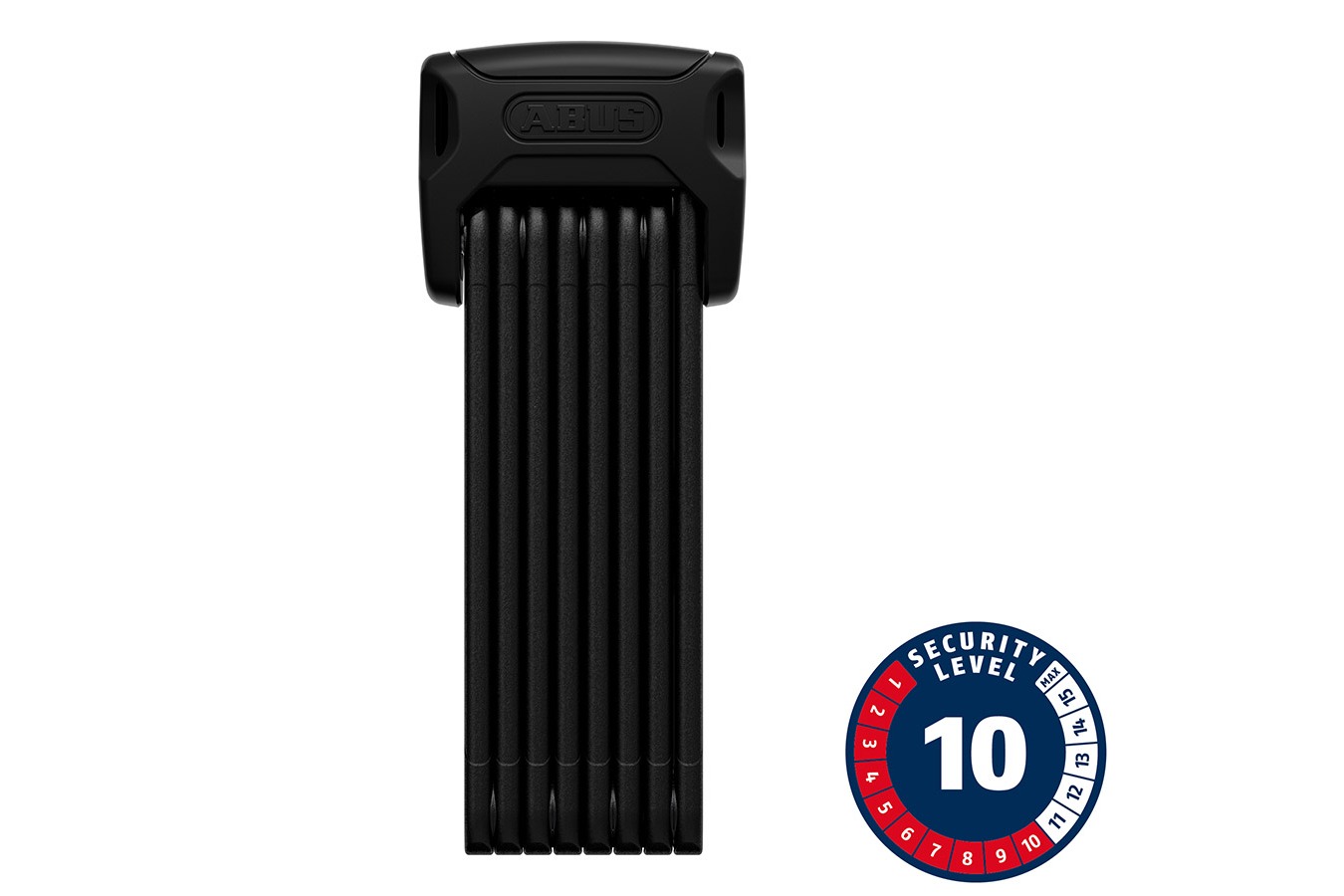 Abus Folding Lock Bordo XPlus 6000K Key 5.0mm 120cm 3.94ft Black + SH Mounting Bracket